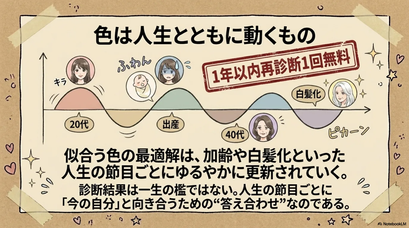 「変わる・変わらない」を整理するまとめイラスト