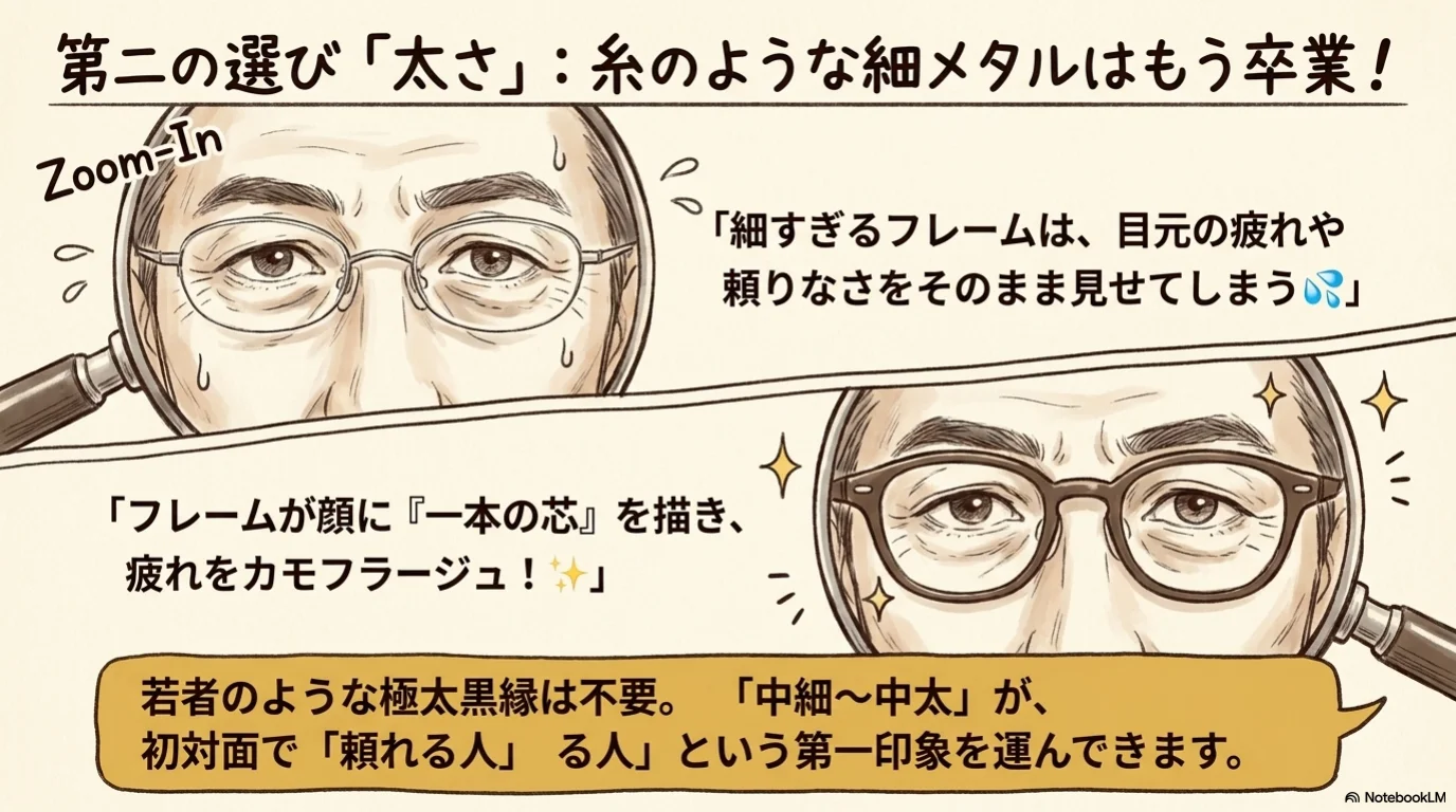 大人デニム三鉄則の解説イラスト（6）