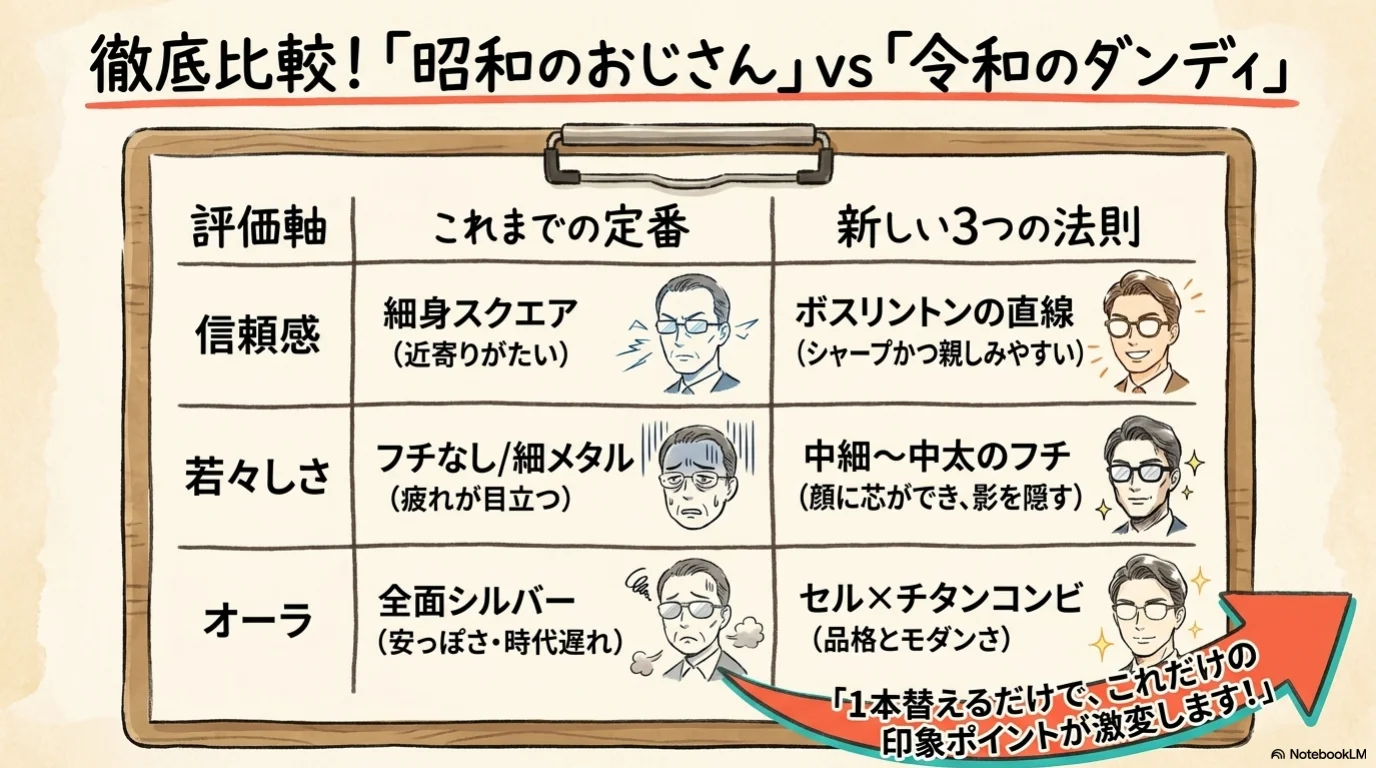 大人デニム三鉄則の解説イラスト（8）