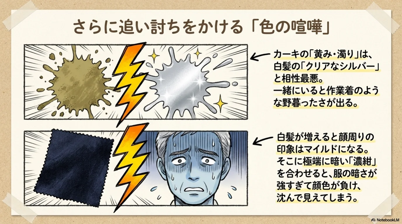 ロマンスグレー三小物の解説イラスト（4）