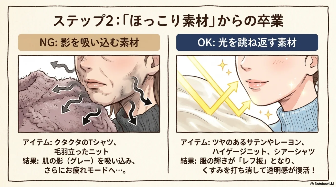 パステル卒業三段階の解説イラスト（8）