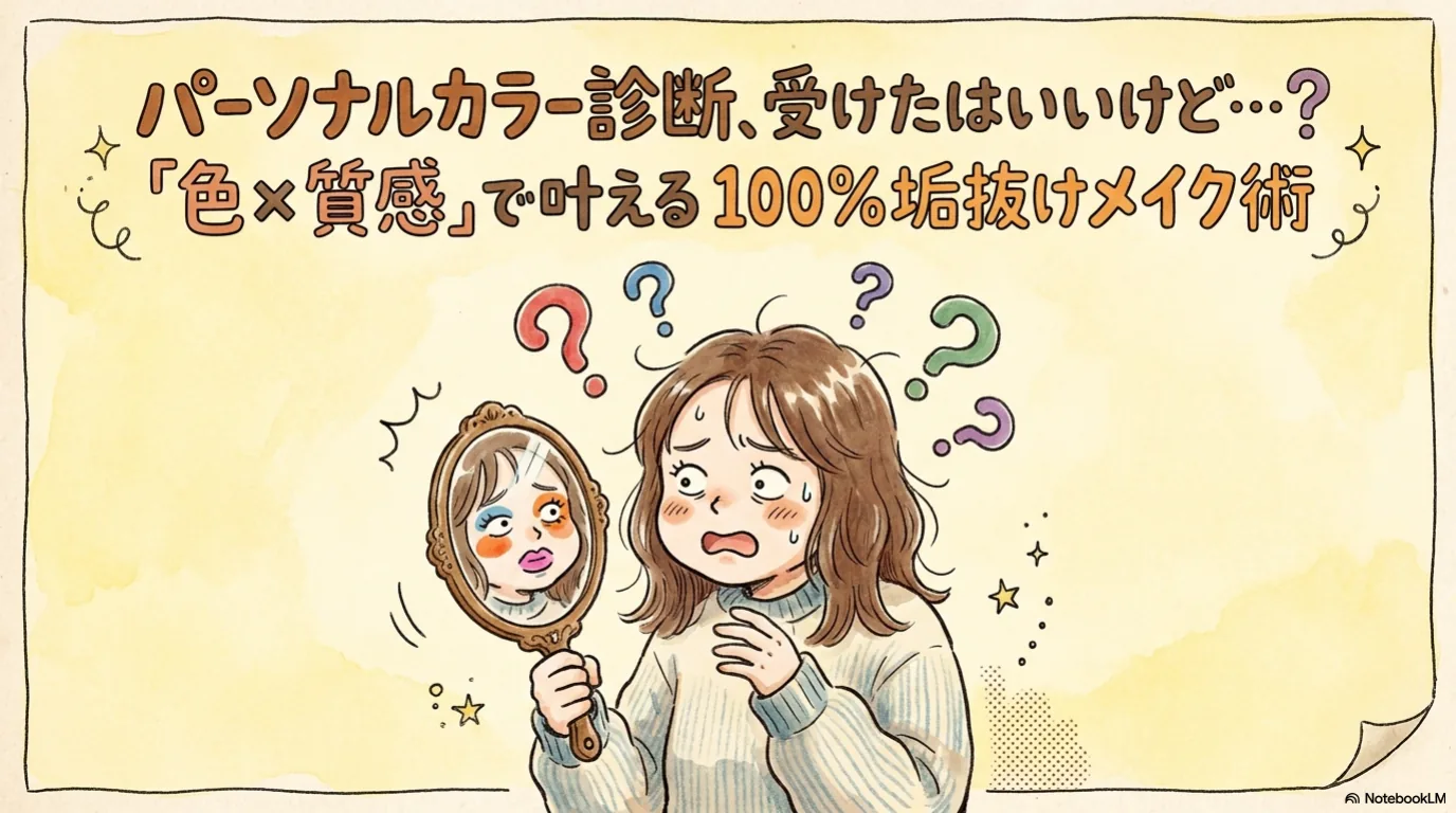 パーソナルカラーをイメージさせる4色のドレープを並べたイメージ