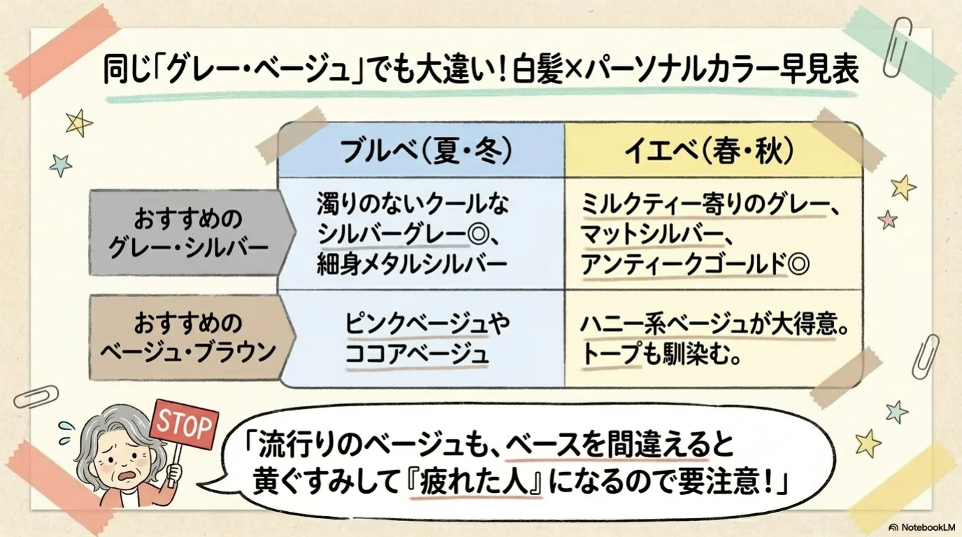 白髪メガネ三見直しの解説イラスト（7）