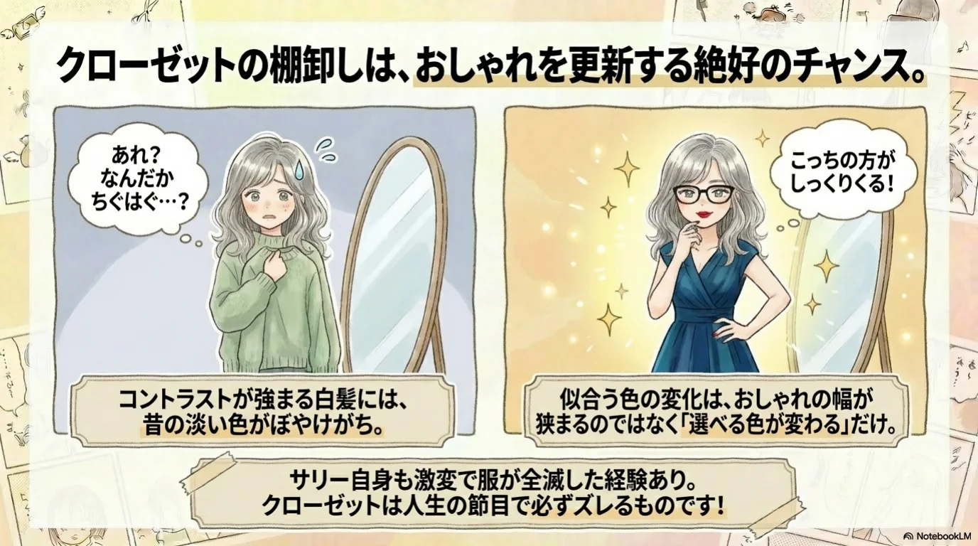 白髪卒業三原則の解説イラスト（11）