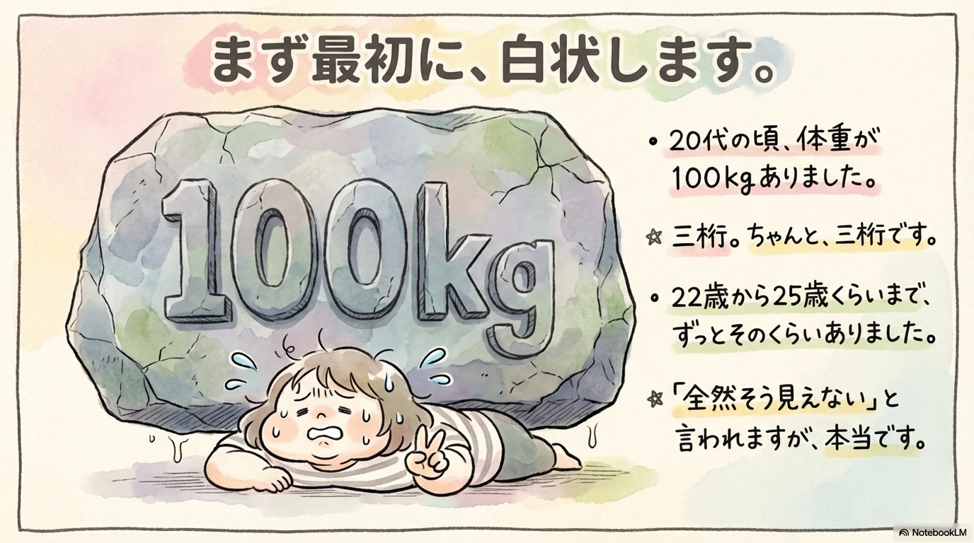 100kgだった頃のサリーさんの写真